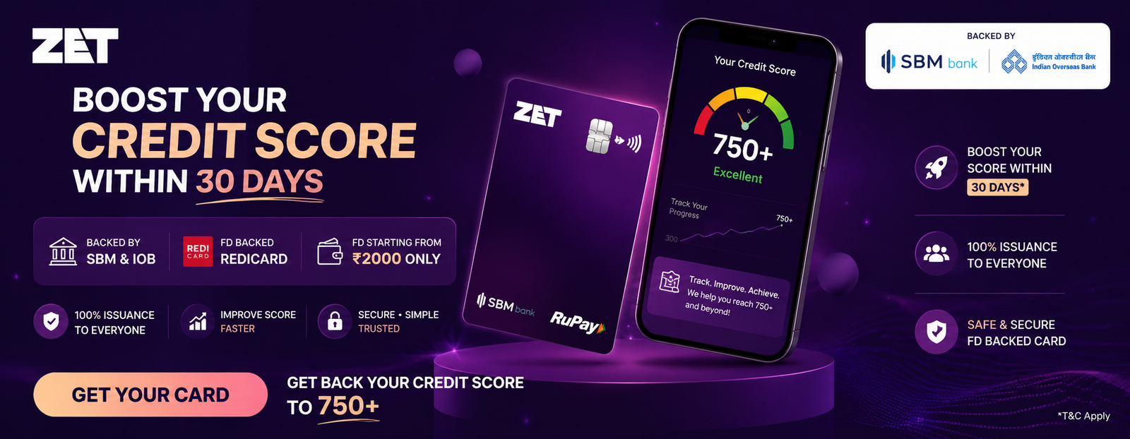 Zet creditcard advertisement